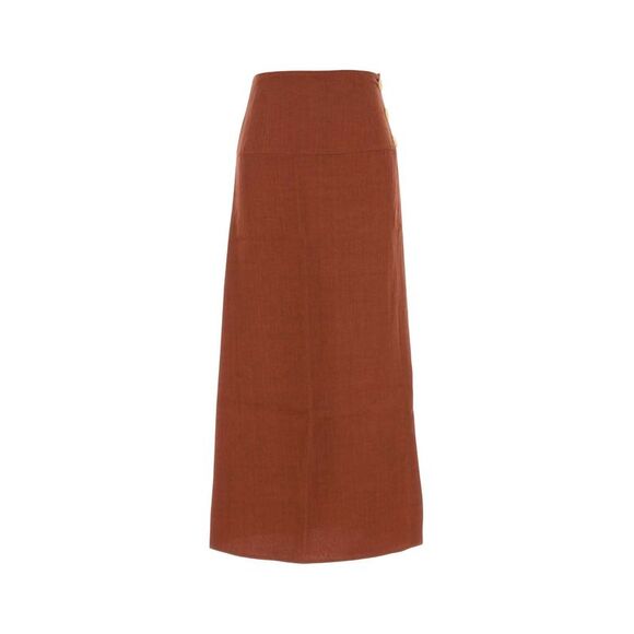 LE KASHA Dresses & Skirts - Le Kasha Women Brick Linen Haifal Skirt